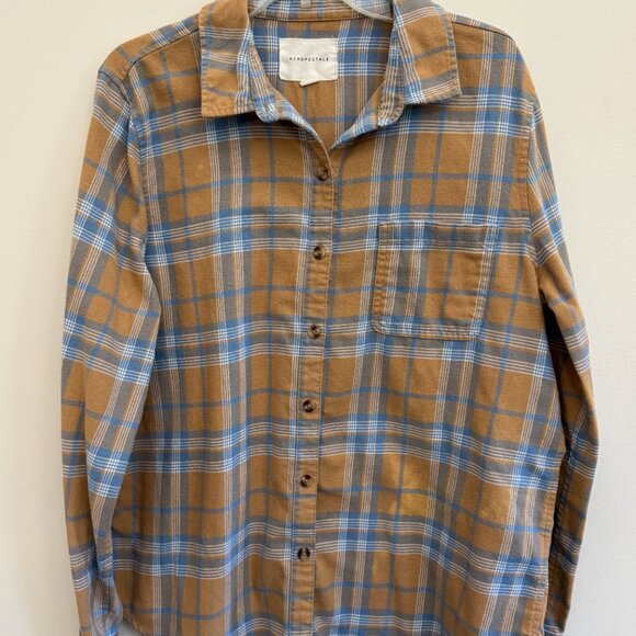 Aeropostale Flannel - Upcycled Fall Pumpkin Transfer - Picture 2 of 3